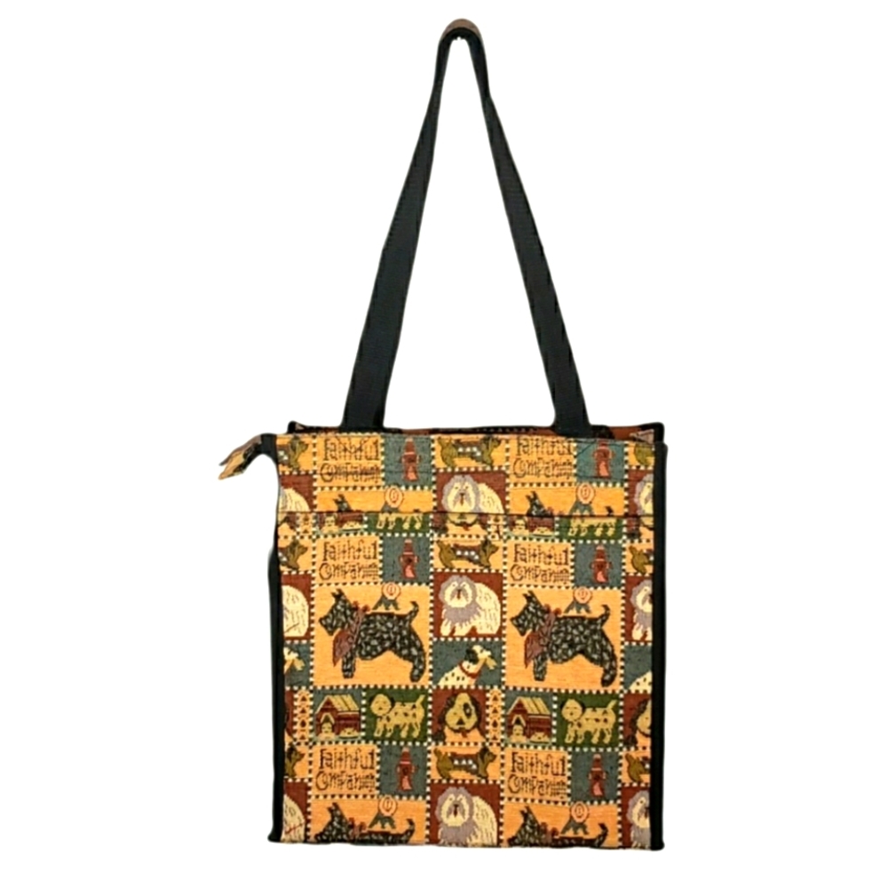 Coldwater Creek large tapestry geometric print shoulder bag. - Picture 1 of 5